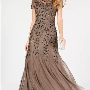 COPY - Adrianna papell floral beaded spaghetti strap gown